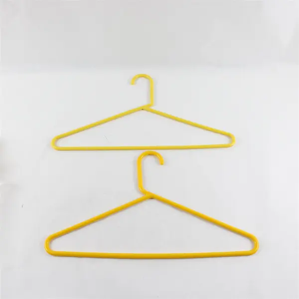 Lot of 10 Bright Yellow Plastic Clothes Hangers Closet Organization