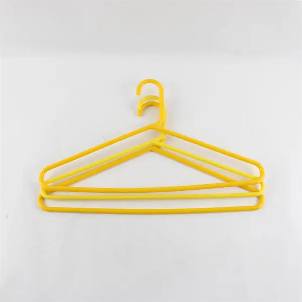 Lot of 10 Bright Yellow Plastic Clothes Hangers Closet Organization