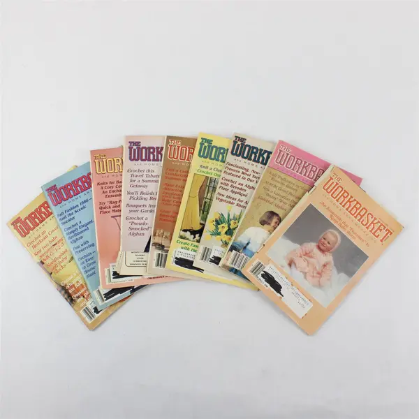 Vintage 1986 Lot of 9 The Workbasket and Home Arts Magazine Issues 