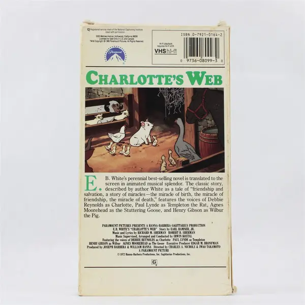 1973 Charlotte’s Web VHS Family Movie Kids Children Classic Paramount