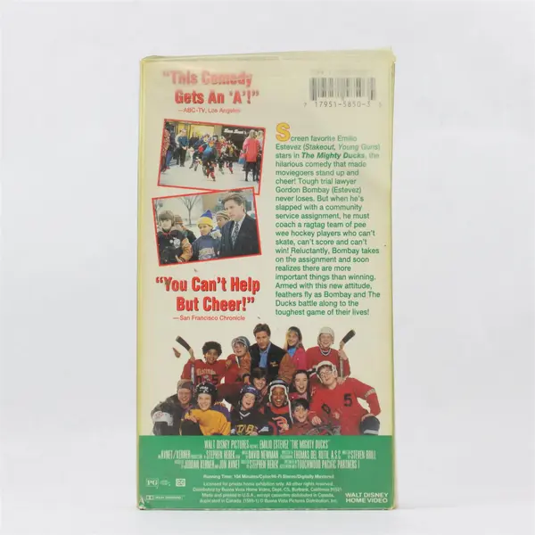 The Mighty Ducks VHS Emilio Estevez PG Walt Disney Pictures