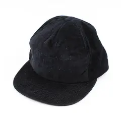 Vtg Men's One Size Black Corduroy Adjustable Cap - Made in Korea
