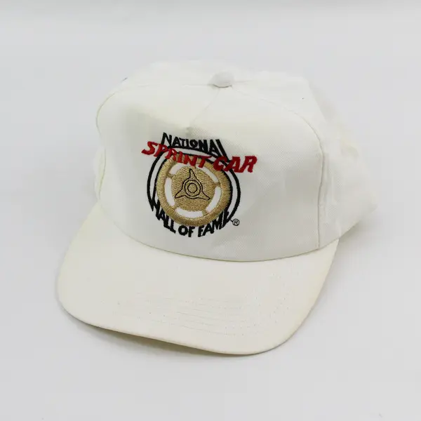 K-Products Vintage White National Sprint Car Hall of Fame Snapback Hat