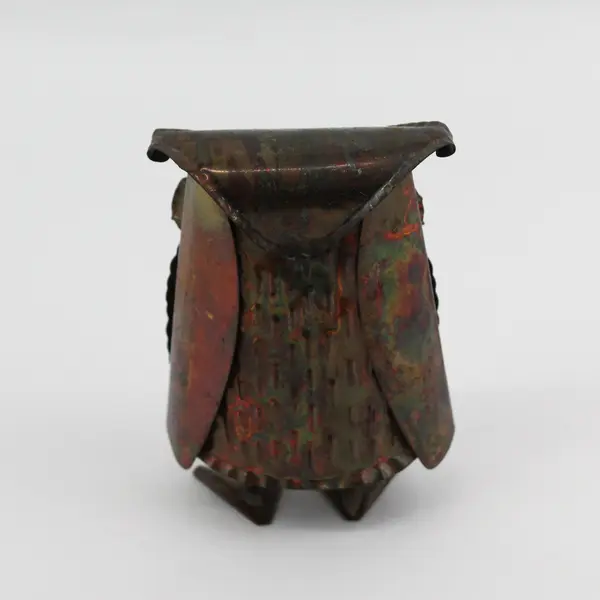 Vintage Unbranded Curtis Jere Style Small Metal Owl Sculpture 5"