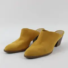 Old Navy Womens Size 9 Mustard Yellow Faux Suede Mule Bootie