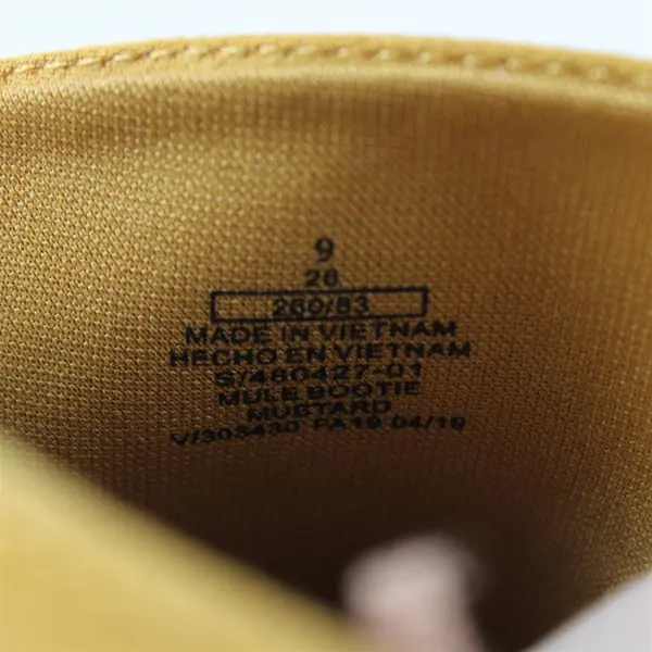 Old Navy Womens Size 9 Mustard Yellow Faux Suede Mule Bootie