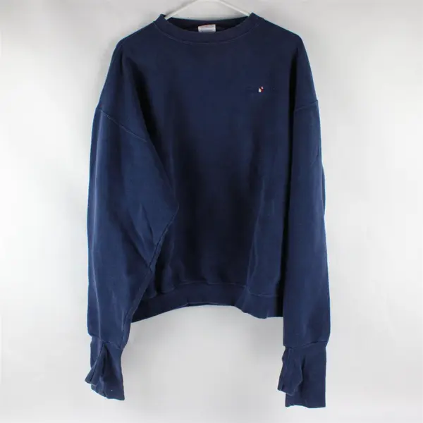 Vintage 90s Handcuffs Blue Crewneck Sweatshirt Embroidered Logo USA X-Large