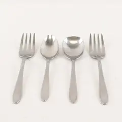 Decorators Stainless Flatware Sea Breeze 4 Pc 2 Salad Forks Teaspoon Soup Spoon