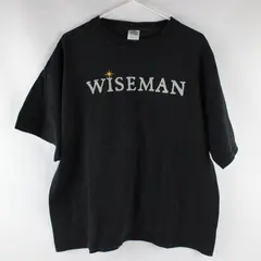 Vtg Delta Magnum Weight Adult Size XL Black "Wiseman" Graphic T-Shirt
