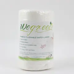 WeGreeco Bamboo Flushable Diaper Liners Roll
