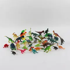 Lot of 40 Mixed Prehistoric Toy Figures Dinosaurs Pterosaur Various Brands