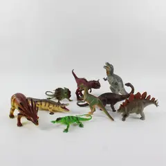 Lot of 9 Vintage Plastic Dinosaur & Reptile Figurines Mixed Assorted