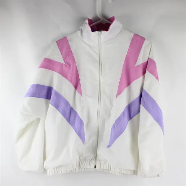 Vintage 80's Decked Out Women's M/L Multicolor Full Zip Windbreaker Jacket