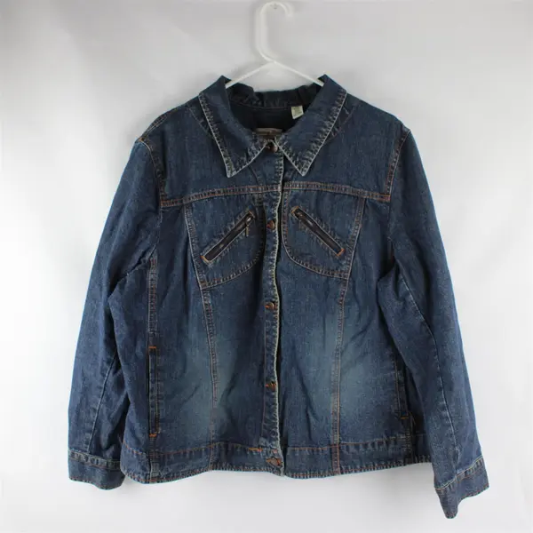 Vintage Jamaica Bay Women’s Size 2X Trucker Y2K Denim Jean Jacket 