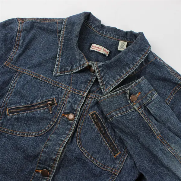 Vintage Jamaica Bay Women’s Size 2X Trucker Y2K Denim Jean Jacket 