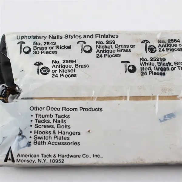 Deco Room 259H Upholstery Nails  Nickel 15/32 oz Lot of 3 Packs - 1 Partial 