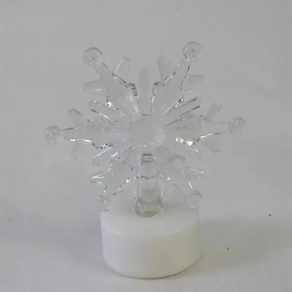 Set of 6 Color Changing Snowflake Tealights Holiday Decor
