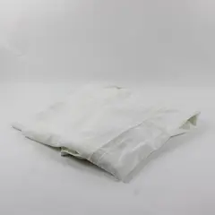 White L-Shaped Polyester Tablecloth Drop Down Edges 36 x 52 in