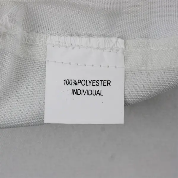 White Woven Striped Polyester Tablecloth 18in Square Drop Edge
