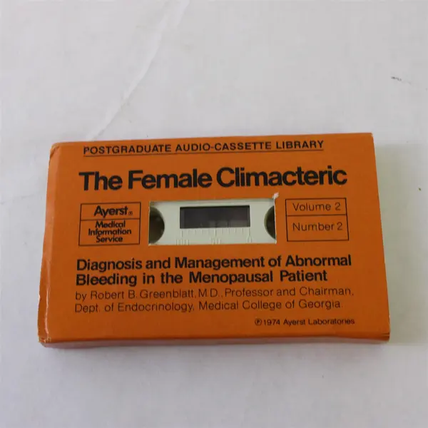Ayerst Postgraduate Audio Cassette Female Climacteric Vol 2 Nos 2 3 Set of 2