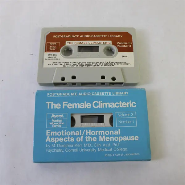 Ayerst Lot of 2 Postgraduate Audio Cassette Lib Female Climacteric Vol 3 Nos 1 3