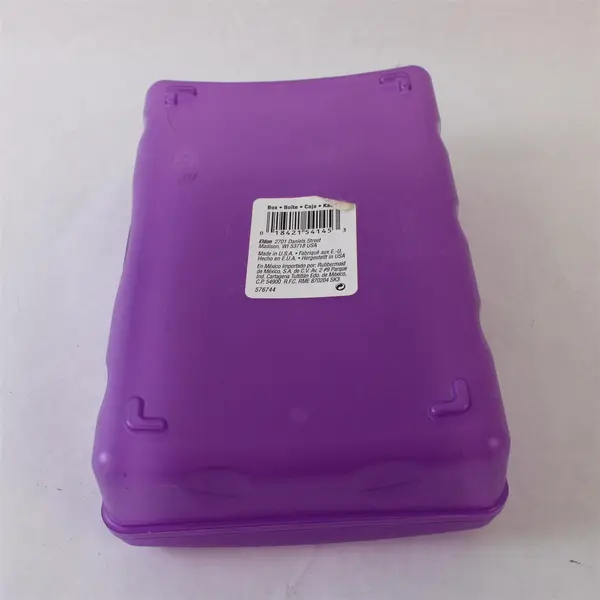 Lot of 2 Eldon Plastic Pencil Boxes Purple Blue Pre-Owned