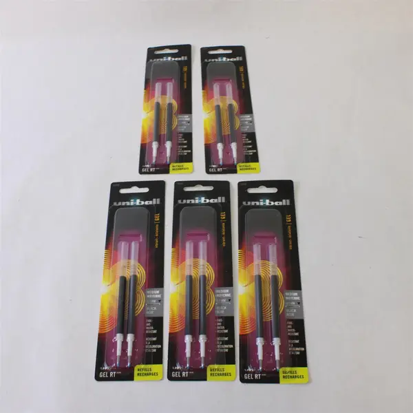 Lot of 5 Uni-Ball Gel RT 207 2-Pack Refills Black 0.7mm Medium 10 Refills