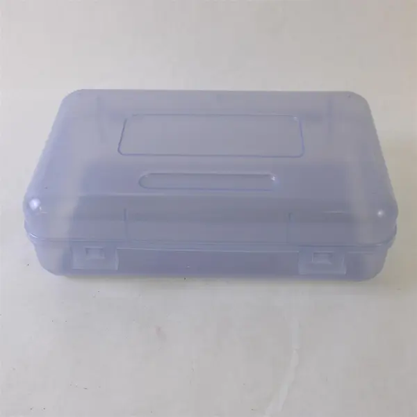 Lot of 2 Plastic Pencil Boxes Eldon USA Purple Blue Pre-Owned