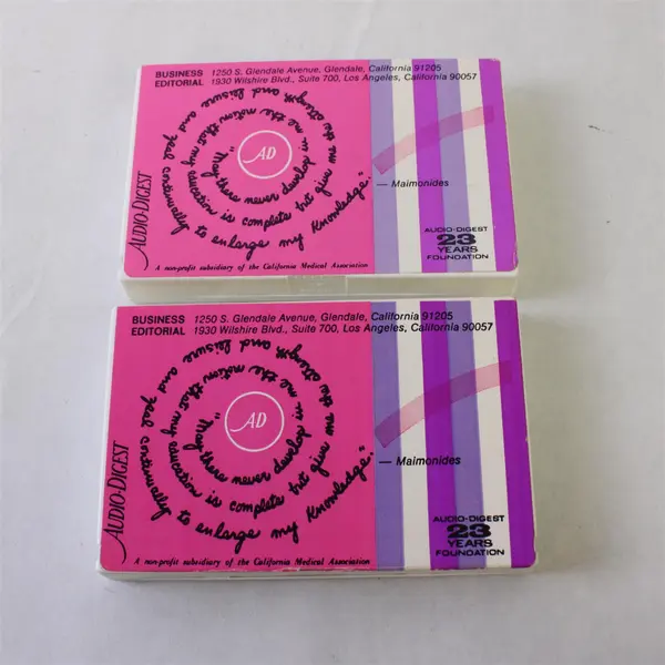 Lot of 2 Audio Digest Family Practice Vol 23 Nos 33 & 34 Sep 1975