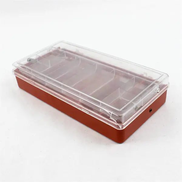 Lot of 2 Small Parts Storage Boxes Organizer 7.5x7.5x3.75