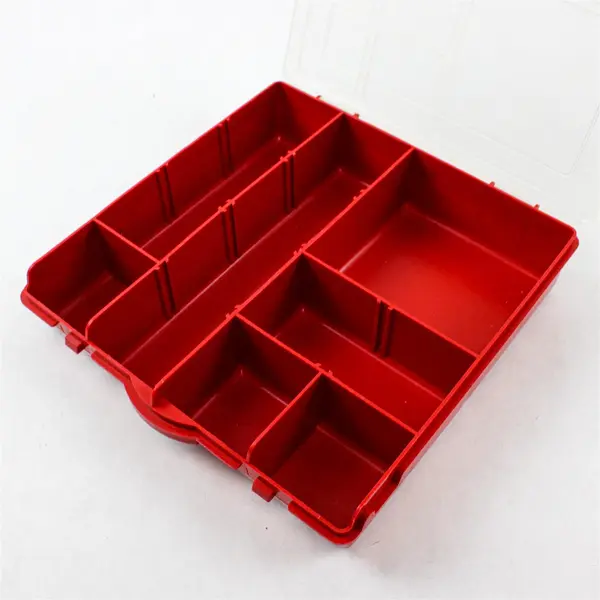 Lot of 2 Small Parts Storage Boxes Organizer 7.5x7.5x3.75