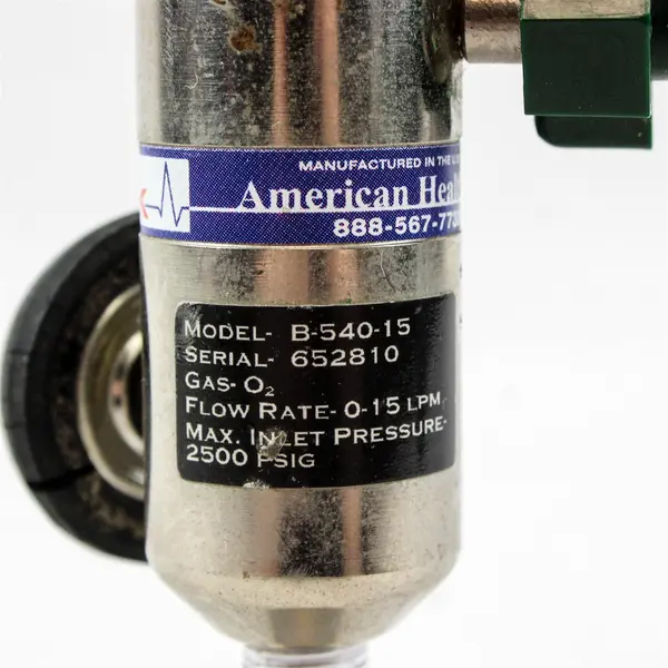 American Health Care EZ Click B-540-15 Used Untested Oxygen Regulator