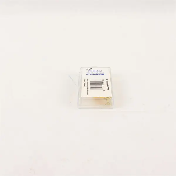 Clover NP-11 Lot of 15 Gold Thumb Tacks 2 Tack Removers Clear Box