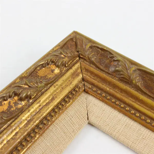 Vintage FETCO Cornerstone Gold Finish Wooden Tabletop Picture Frame 5"x7"