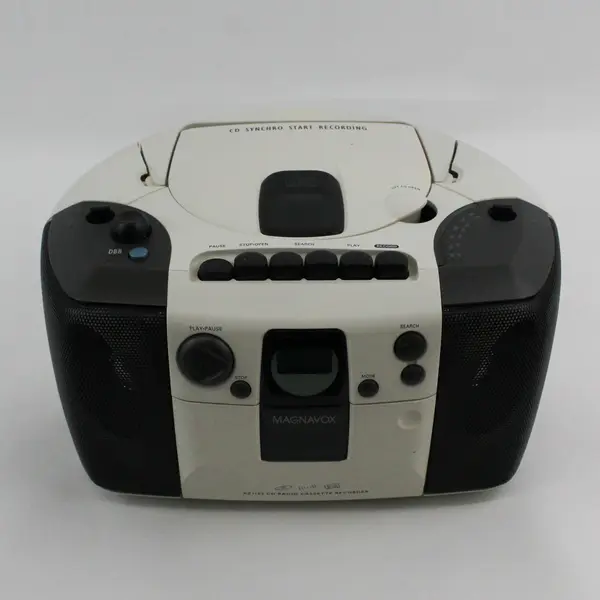 Philips Magnavox Cream/Black CD/Radio/Cassette  Recorder Boombox AZ1102/17