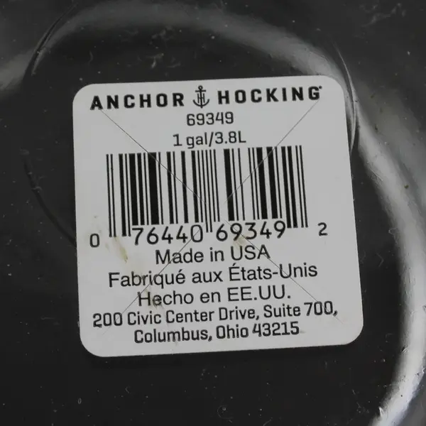 Anchor Hocking Clear Glass Heritage Jar Canister 1 gal