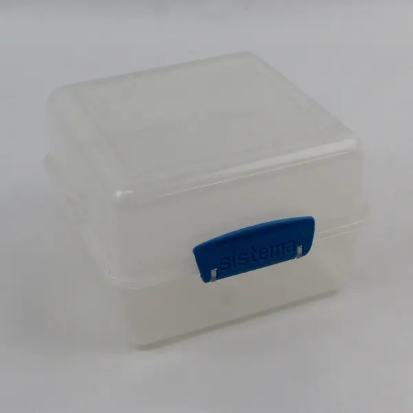 Lot of 2 Sistema Frosted Translucent Divided Food Storage Containers 1.4L
