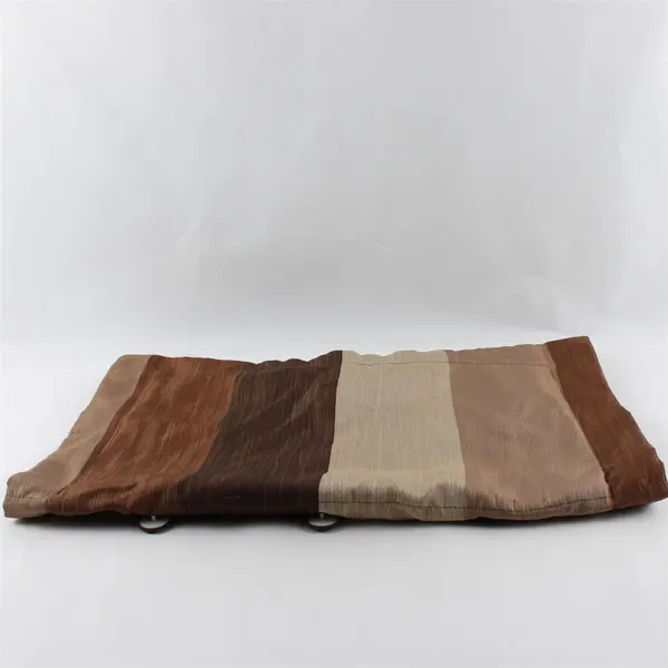 Brown Striped Large Rectangular Throw Pillow Cover Button Detail 23" x 29"