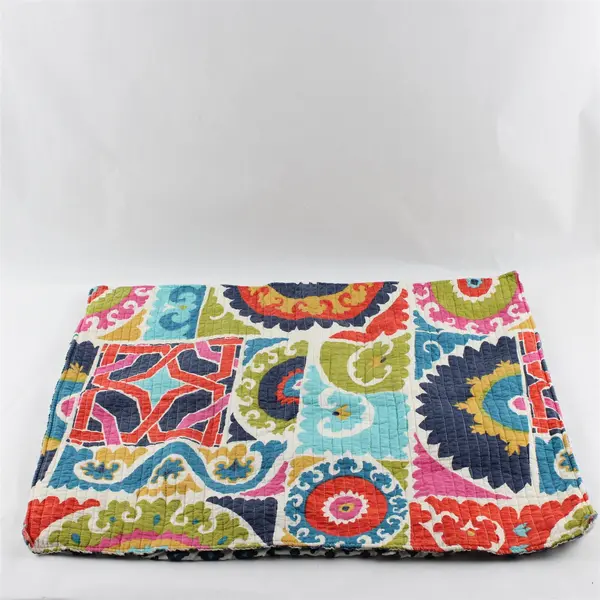 Levtex Multicolor Quilted Cotton Pillow Sham 20 x 26 Decorative