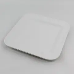 Over And Back Square White 11" Stoneware Platter Portugal