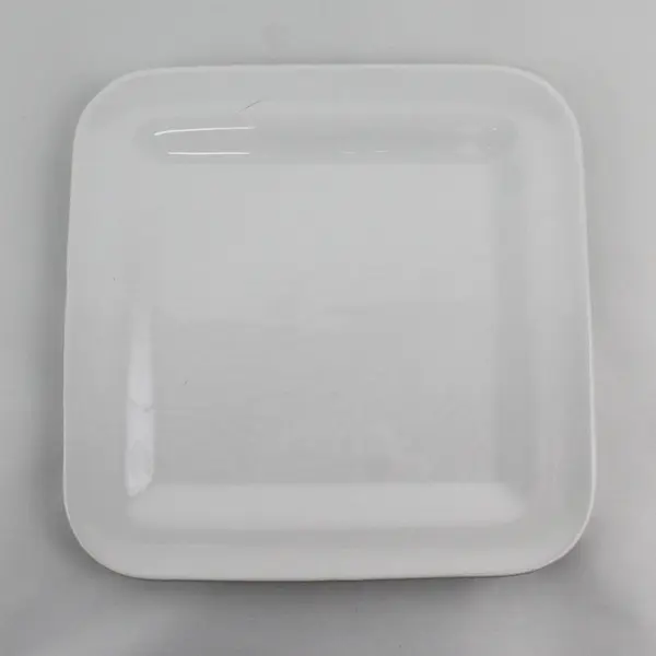 Over And Back Square White 11" Stoneware Platter Portugal