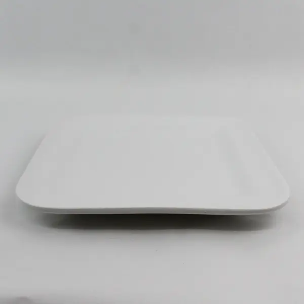 Over And Back Square White 11" Stoneware Platter Portugal