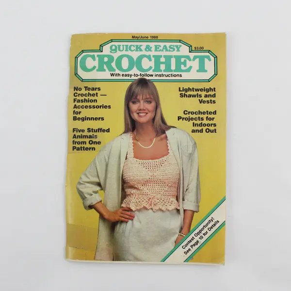 VTG 1988 Lot of 5 Quick & Easy Crochet Magazines With Easy-to-Follow Inst