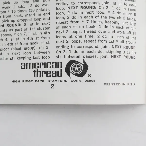 American Thread Doilies Knitted-Crocheted and Tatted Star Book No. 228
