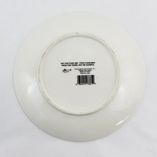 Russ Berrie 25th Wedding Anniversary Plate Embossed Bells Doves Roses Hearts