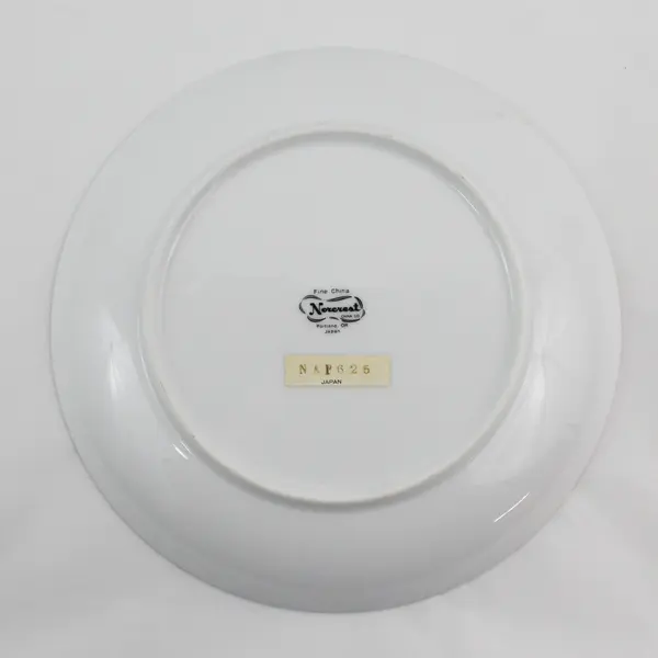 Norcrest Fine China 25th Anniversary Plate  Pink Roses White Bells