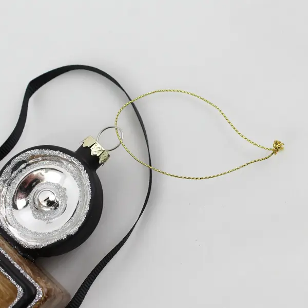 Brown Mercury Glass Flash Camera Ornament