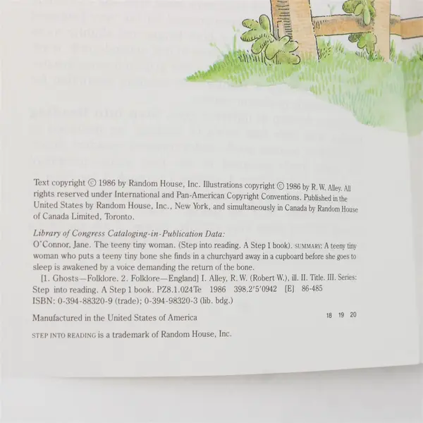 The Teeny Tiny Woman Retold by Jane O'Connor Step Into Reading Step 1 PB 1986