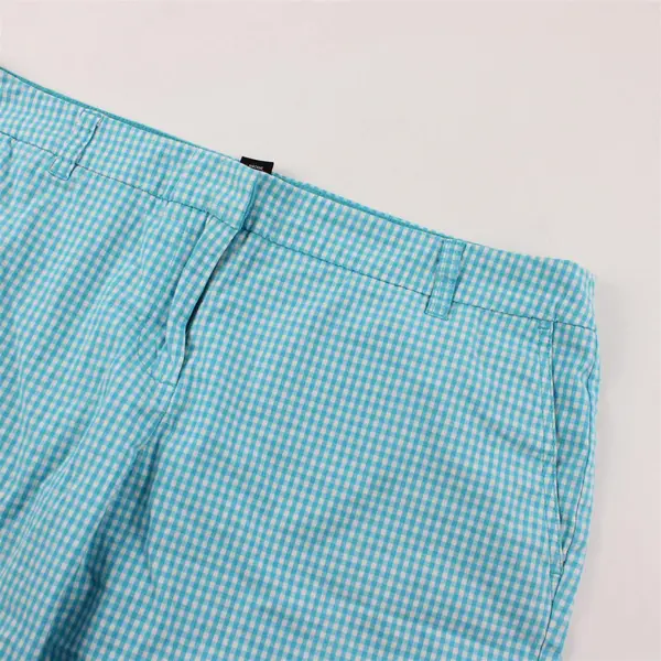 New York & Co. Manhattan Chino Women's 12 Blue/White Gingham Plaid Shorts