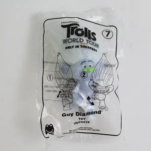 Sealed 2020 McDonald's Trolls World Tour Guy Diamond Happy Meal Toy